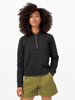 Lululemon Dynamic Movement Hoodie – Black (Size 10) | Insulated Windproof Jacket